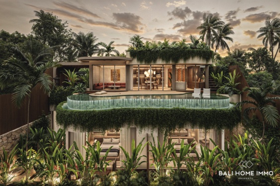 OFF PLAN - VILLA 3 KAMAR DENGAN PEMANDANGAN LAUT, KOLAM RENANG INFINITY LAGUNA & LOUNGE ATAP