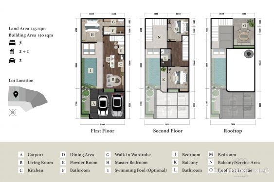 Image 13 from Dijual Villa 3 kamar Off Plan Di Bali Munggu Tanah Lot