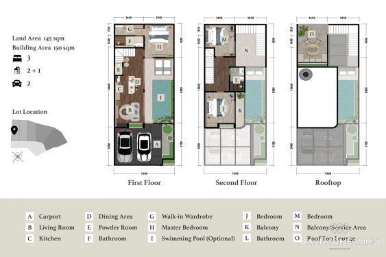 Image 14 from Dijual Villa 3 kamar Off Plan Di Bali Munggu Tanah Lot