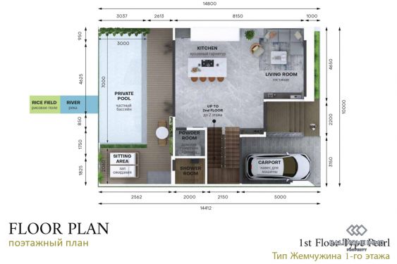 Image 4 from Off Plan 3 bedroom villa for sale leasehold in Bali Pererenan