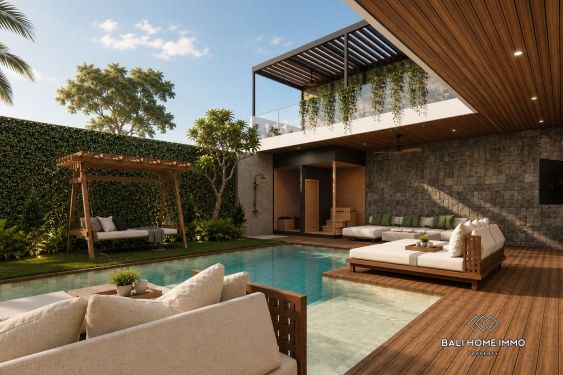 Villa de 3 chambres sur plan à vendre en bail emphytéotique à Sanur