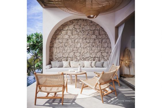 Image 6 from Villa sur plan de 4 chambres avec vue sur l'océan à vendre en bail à Nusa Penida Bali