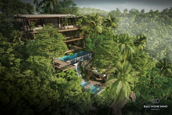 Image 1 from Sur plan d'une luxueuse villa familiale de 4 chambres avec vue sur la jungle à Ubud Bali