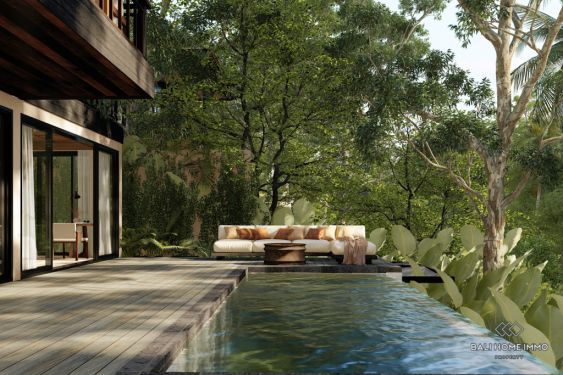 Image 2 from Off Plan Villa 2 Kamar Modern dengan Pemandangan Sungai Dijual di Ubud Bali