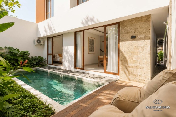 Villa keluarga cantik dengan 4 kamar off-plan di dalam kompleks perumahan, dijual di Sanur, Bali.