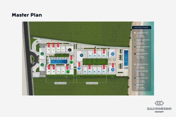 Image 15 from Hors plan Vue sur le jardin Appartement de 2 chambres à coucher à vendre en location à Bali Benoa