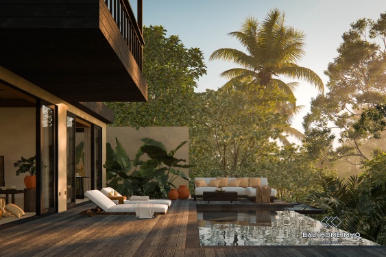 Image 2 from Sur plan villa moderne de 2 chambres avec vue sur la rivière à vendre à Ubud Bali