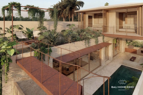 Villa moderne de 2 chambres à coucher, sur plan, à vendre à Seseh, Bali