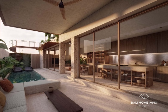 Villa moderne de 2 chambres à coucher, sur plan, à vendre à Seseh, Bali