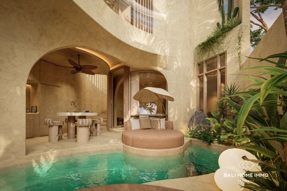 Image 2 from Villa moderne minimaliste de 2 chambres à vendre sur plan à Umalas, Bali