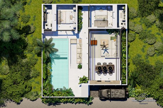 Image 2 from Villa tropicale moderne de 2 chambres sur plan à vendre à Umalas