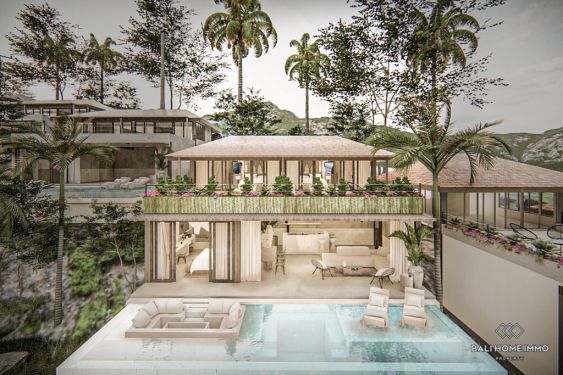 Image 2 from Villa sur plan de 3 chambres avec vue sur l'océan à vendre en bail à Bali Nusa Penida
