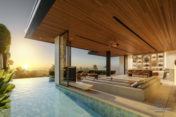 Image 2 from Sur plan Villa de 3 chambres avec vue sur l'océan à vendre en bail à Bali Uluwatu