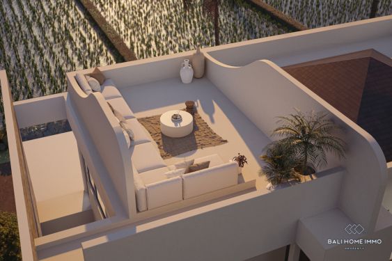 Image 14 from Villa 2 Kamar Modern Berpemandangan Sawah Off Plan Dijual di Tanah Lot Bali