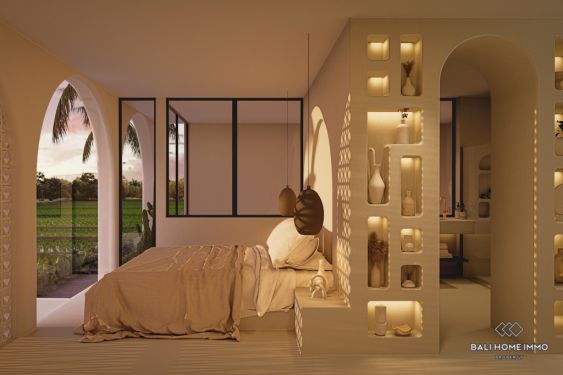 Image 9 from Villa 2 Kamar Modern Berpemandangan Sawah Off Plan Dijual di Tanah Lot Bali