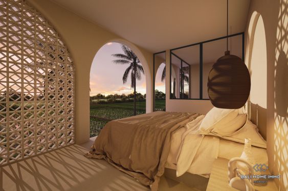 Image 8 from Villa 2 Kamar Modern Berpemandangan Sawah Off Plan Dijual di Tanah Lot Bali