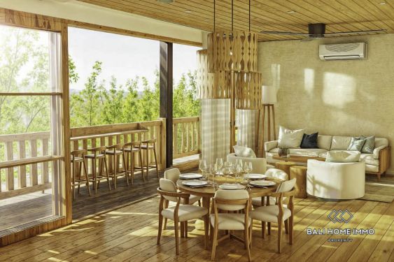 Image 4 from Maison en bois luxueuse de 2 chambres sur plan avec vue panoramique sur l'océan à vendre à Uluwatu