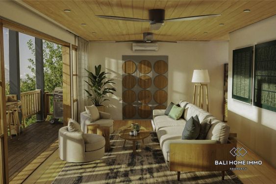 Image 6 from Maison en bois luxueuse de 2 chambres sur plan avec vue panoramique sur l'océan à vendre à Uluwatu