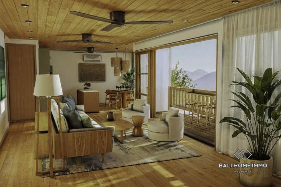 Image 7 from Maison en bois luxueuse de 2 chambres sur plan avec vue panoramique sur l'océan à vendre à Uluwatu