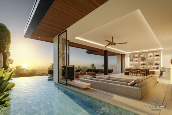 Image 3 from Villa sur plan de 4 chambres avec vue sur l'océan à vendre en bail à Bali Uluwatu