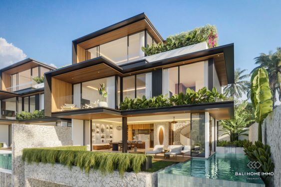 Image 2 from Villa sur plan de 4 chambres avec vue sur l'océan à vendre en bail à Bali Uluwatu