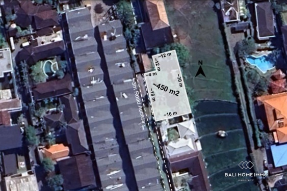 Terrain rare de 450 m² à vendre à Umalas
