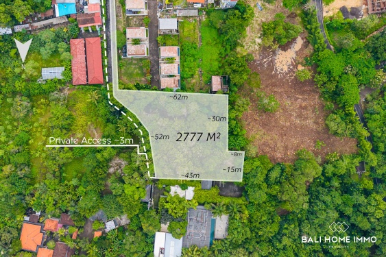 Image 1 from Tanah Hak Milik untuk Perumahan Dijual dengan Pemandangan Hutan di Ungasan