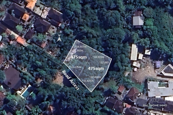 Riverside land for sale leasehold in Bali Canggu residential side
