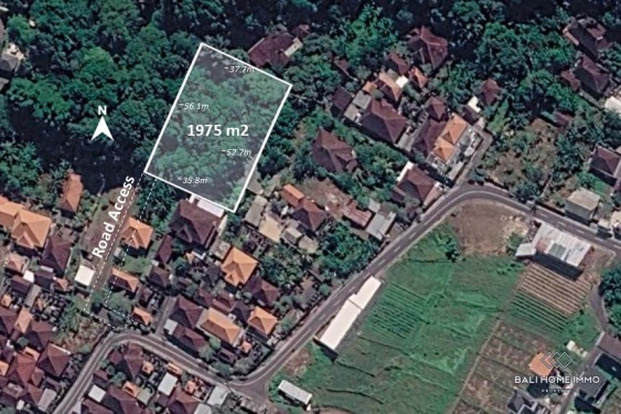 Terrain riverain en zone résidentielle à vendre en bail emphytéotique à Cepaka, Bali