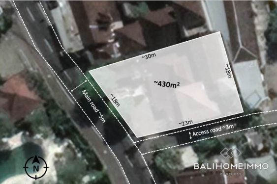 Image 1 from Streetfront Land for Sale Leasehold in Bali Seminyak