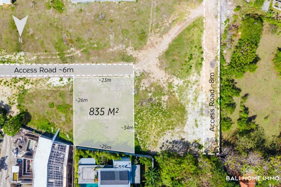 Touristic Zoning Land for Sale Freehold with Ocean View in Bingin