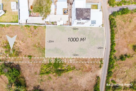 Image 1 from Touristic Zoning Land for Sale Freehold with Ocean View in Melasti
