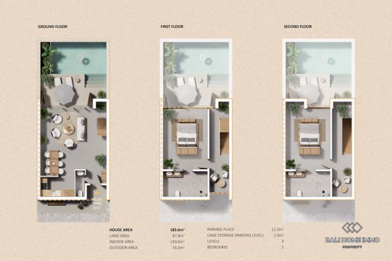 Image 3 from Turnkey 2-bedroom villa within beachfront residence in Pererenan