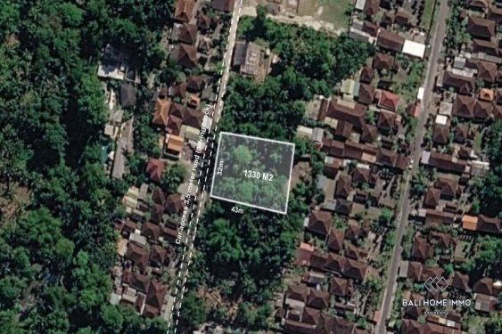 YELLOW ZONE 1330 m² LAND FOR LEASE IN SAYAN UBUD