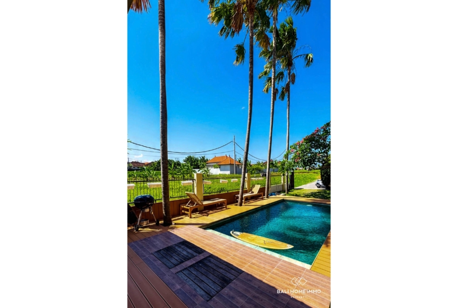 Villa tropicale de 2 chambres et maison d'hôtes de 6 chambres à louer à Canggu view 12