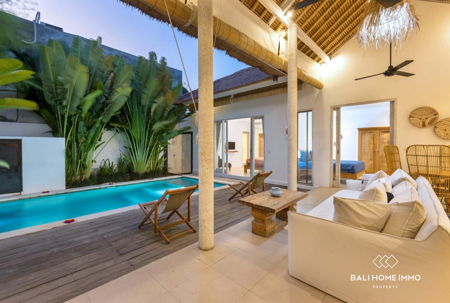 Tropical 2 Bedroom Villa for Leasehold Sale in Kerobokan Bali view 3