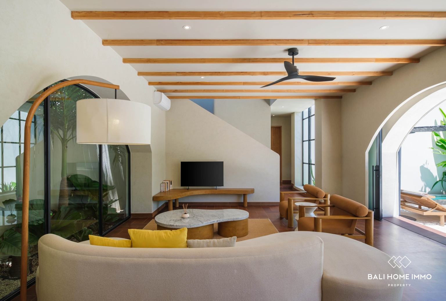 Villa Hacienda Mewah 3 Kamar untuk dijual dan disewa di Pererenan view 3