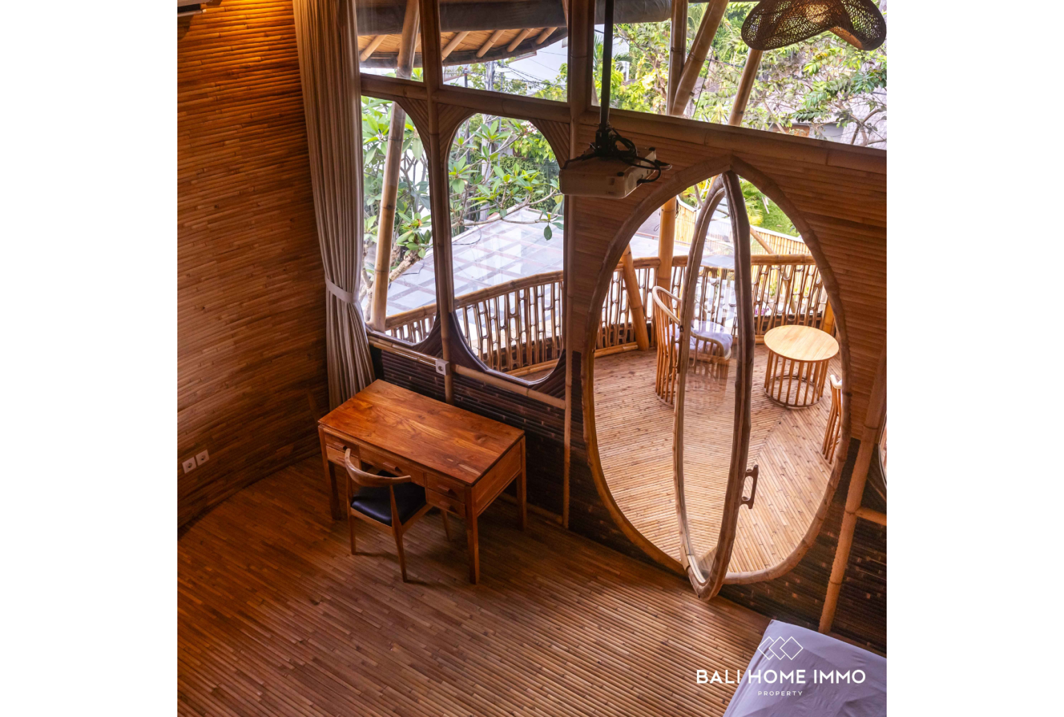 Villa Unik Bergaya Bambu dengan 2 Kamar Dijual dan Disewakan di Buduk, Bali view 2