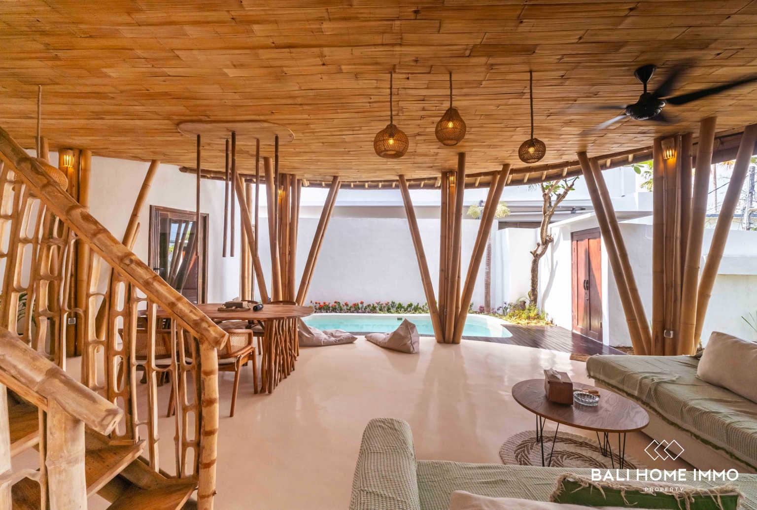 Unique Bamboo Style 2 Bedroom Villa for Sale in Buduk Bali view 3