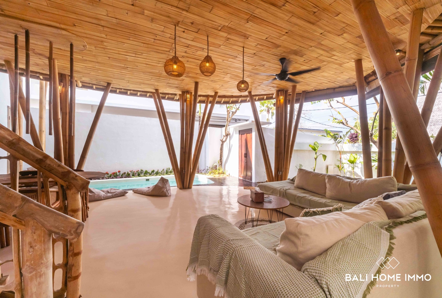 Unique Bamboo Style 2 Bedroom Villa for Sale in Buduk Bali view 2